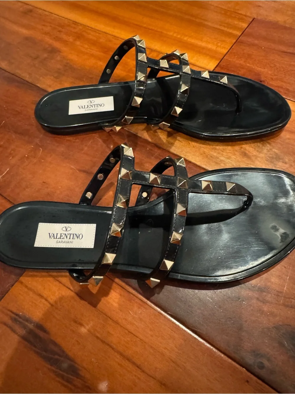 Valentino Garavani Black Jelly Sandals
